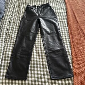 Abercrombie & Fitch Dark Leather Trousers